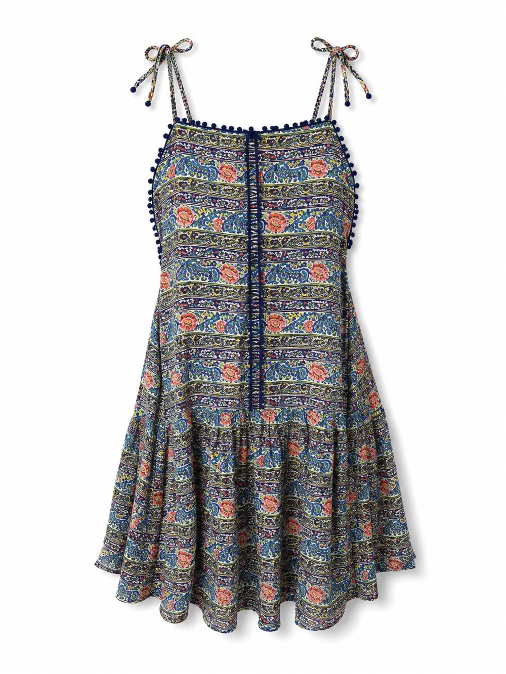 Jessica Simpson Navy Multi Floral Print Spaghetti Strap Tunic